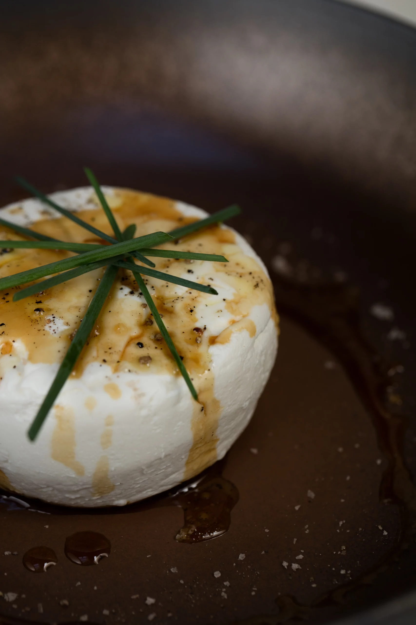 fromage frais nappé de balsamique