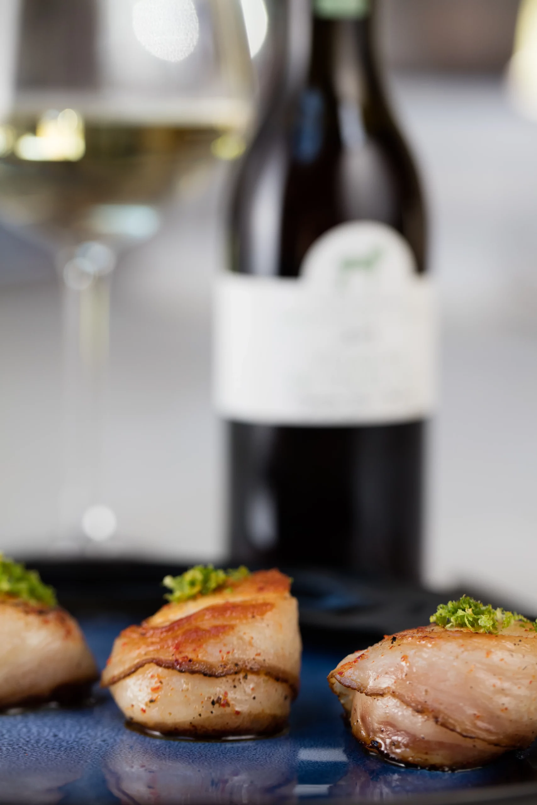 saint jacques déglacées au vinaigre de vin blanc gros manseng