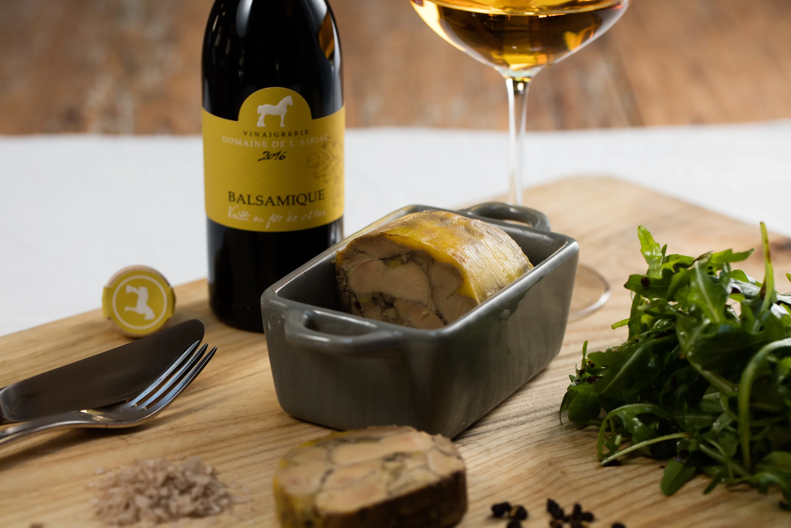 Terrine de foie gras mariné au balsamique vieilli en fût de chêne